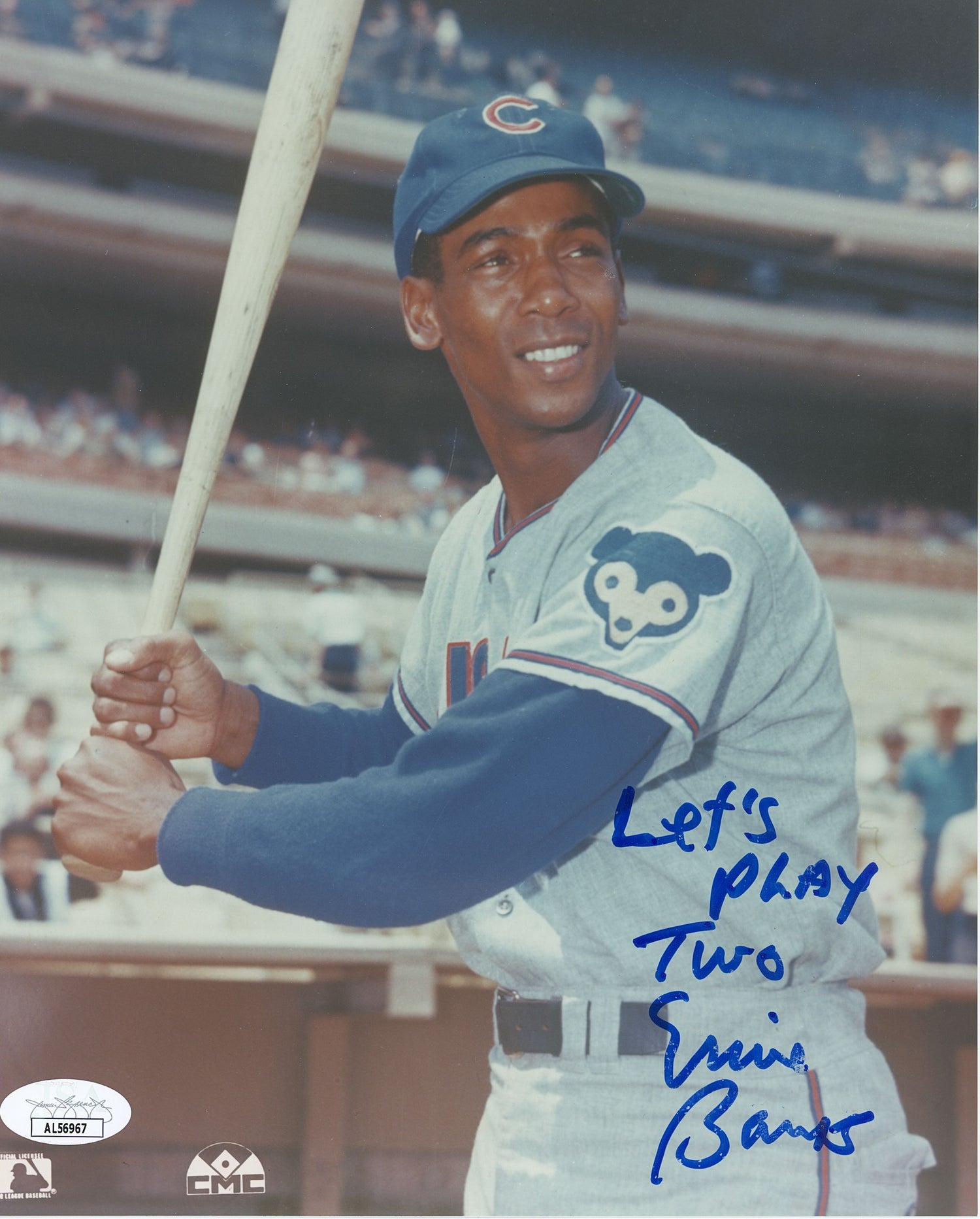 Ernie Banks Signed Let&