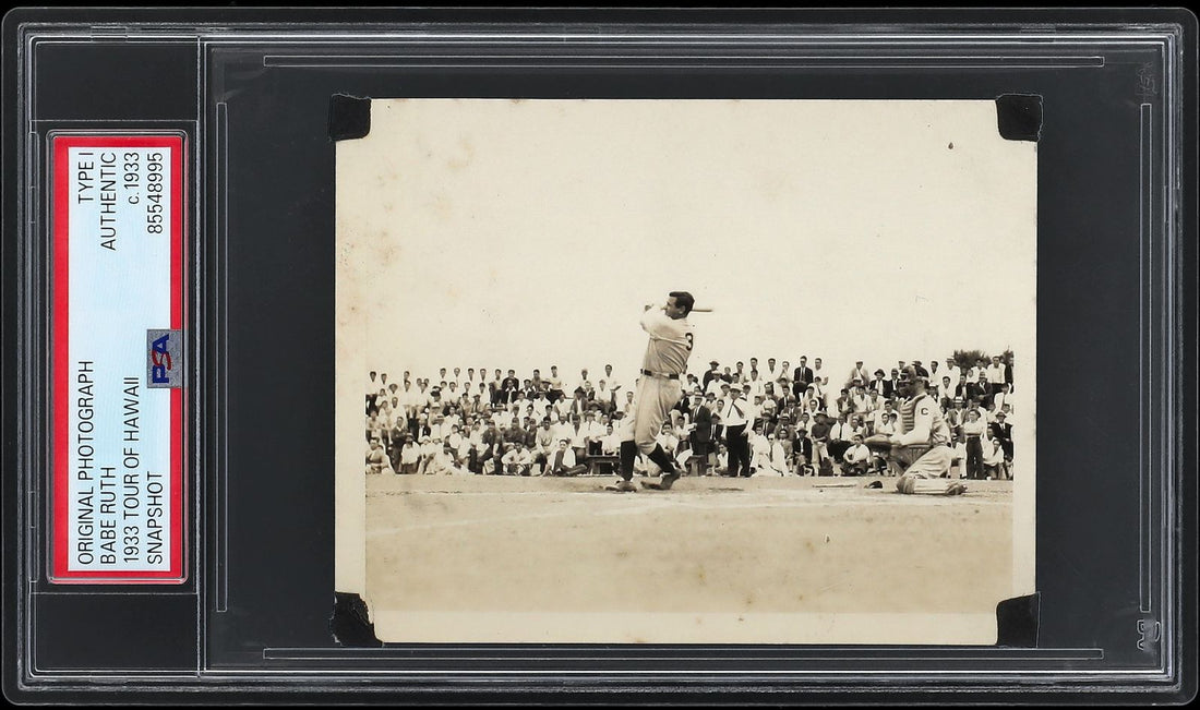 1933 Babe Ruth Original Snapshot Photo. Type 1 Photograph, PSA