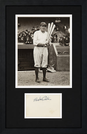 Babe Ruth Signed Autograph, NY Yankees. Auto PSA