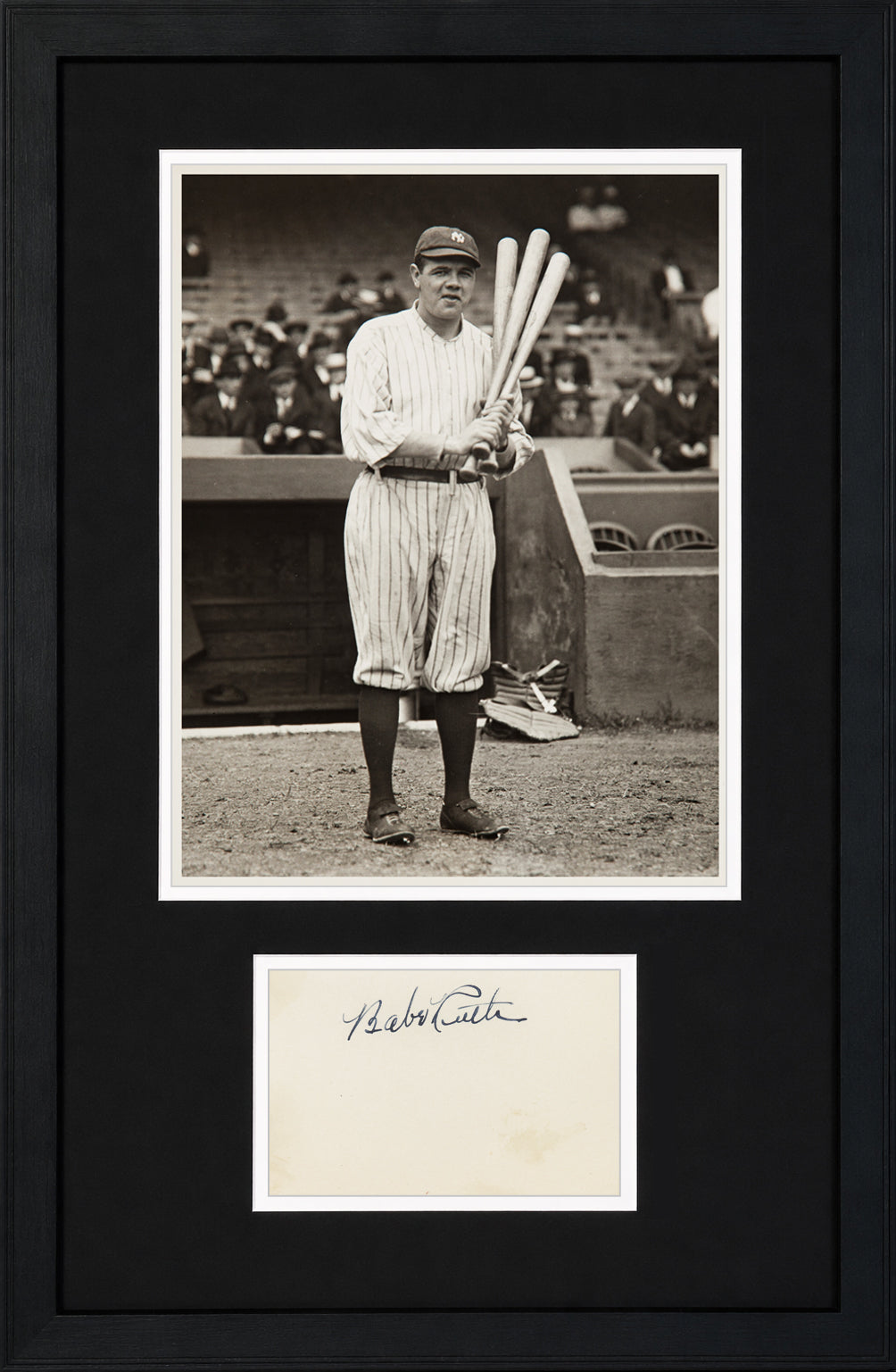 Babe Ruth Signed Autograph, NY Yankees. Auto PSA