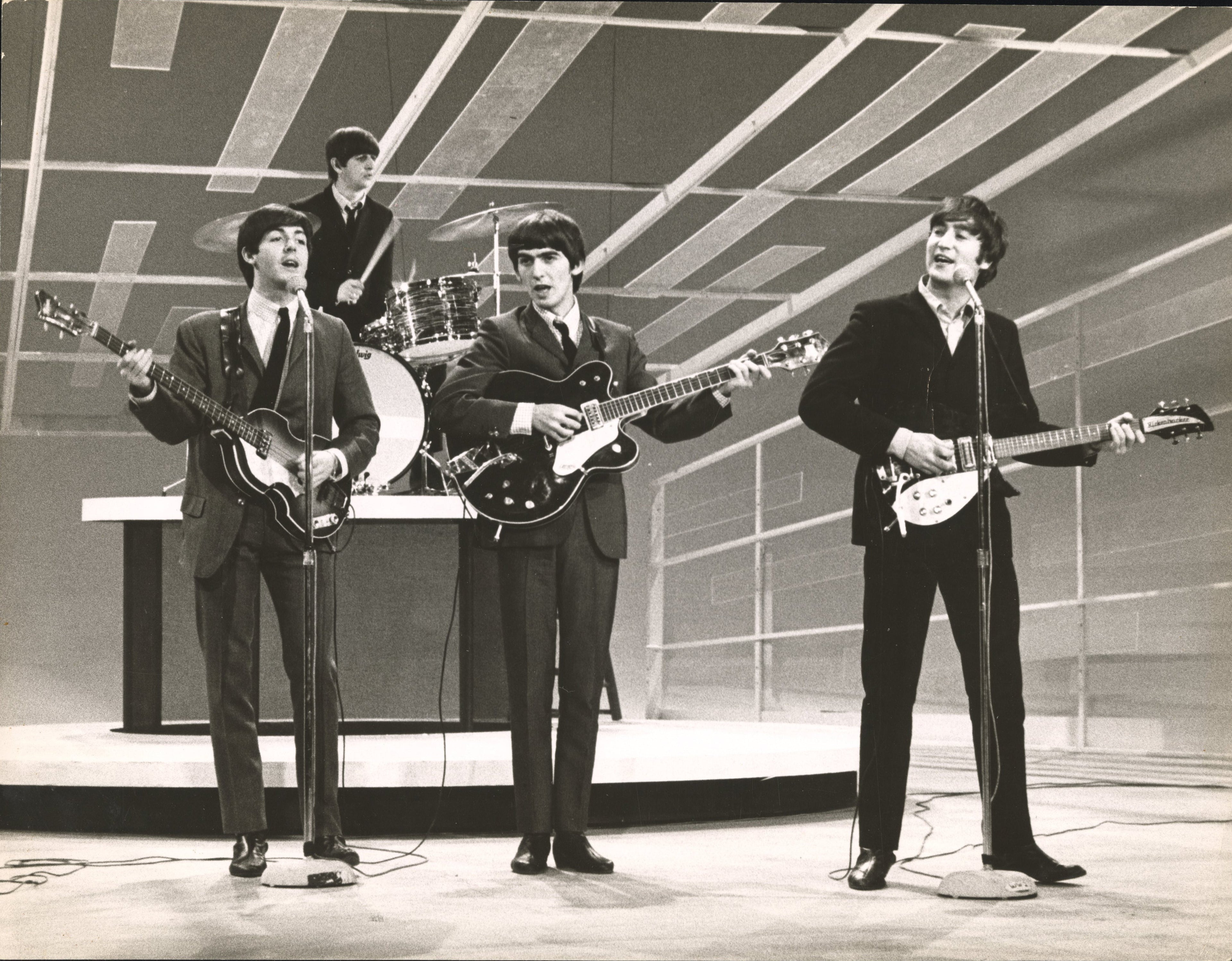 1964 The Beatles First Appearance on Ed Sullivan Show Original Photograph, PSA Type 1.