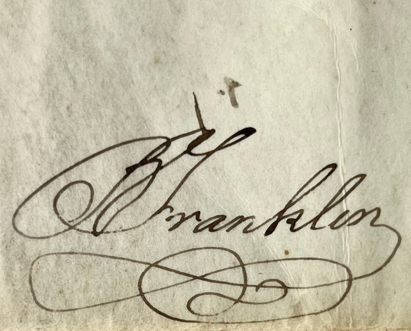 Benjamin Franklin Signed 1787 Original Document