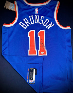 Jalen Brunson Signed New York Knicks Jersey