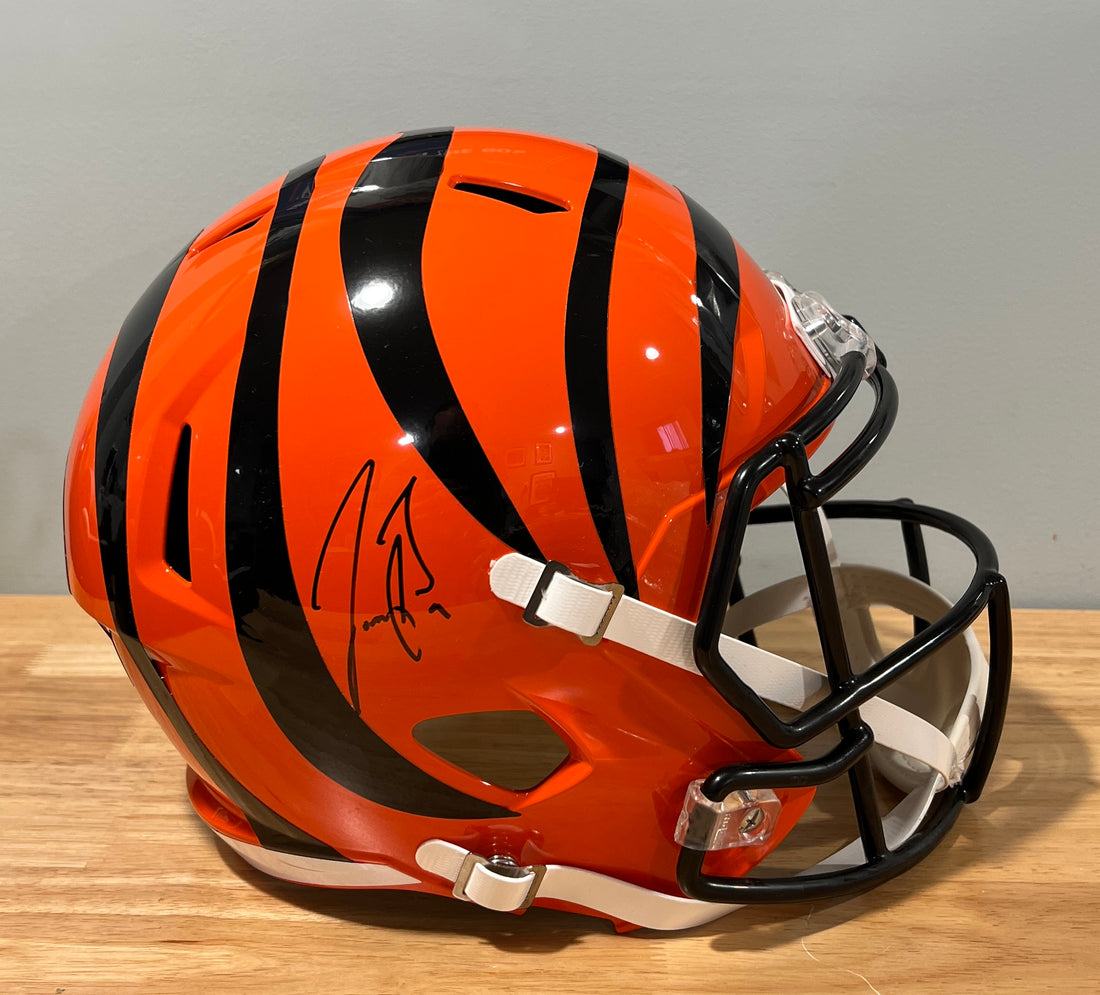 Joe Burrow Signed Helmet. Cincinnati Bengals