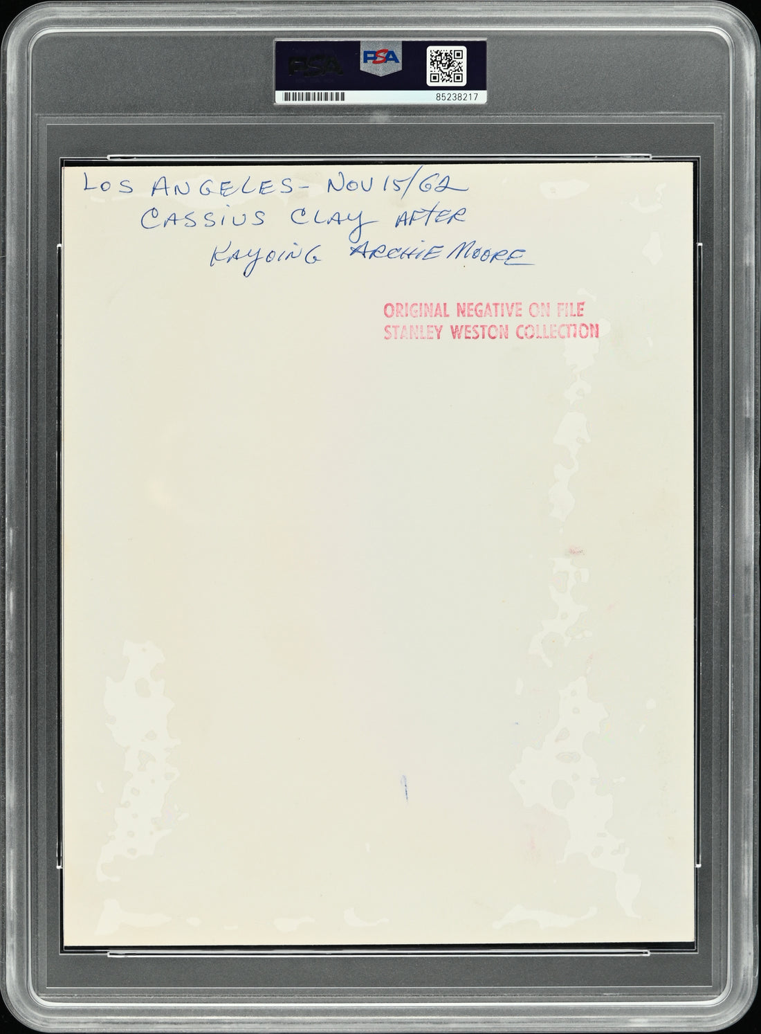 Muhammad Ali Original Photograph, 1962 Cassius Clay Louisville Lip. PSA Type 1