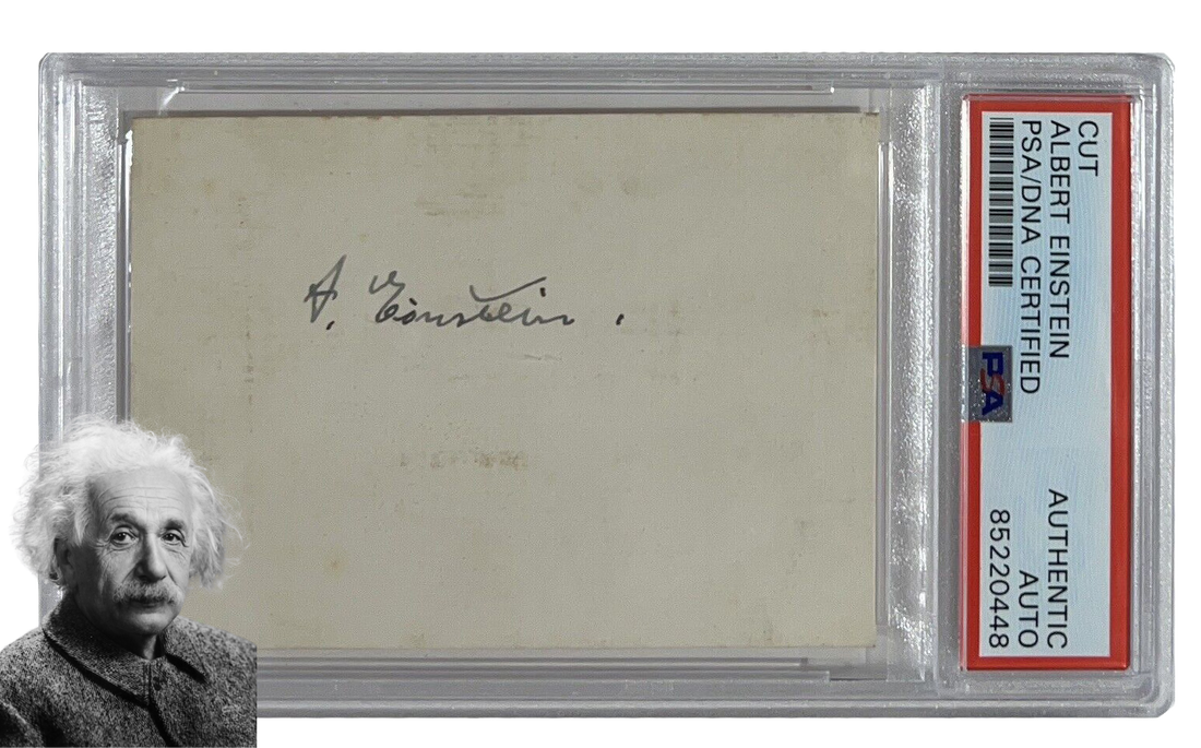 Albert Einstein Signed Autograph, Rare Auto. PSA