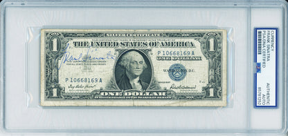 Rare Frank Sinatra Signed $1 Silver Certificate, 1957. Auto PSA
