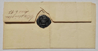 1797 George Washington Signed Envelope, Free Frank with Wax Seal. PSA