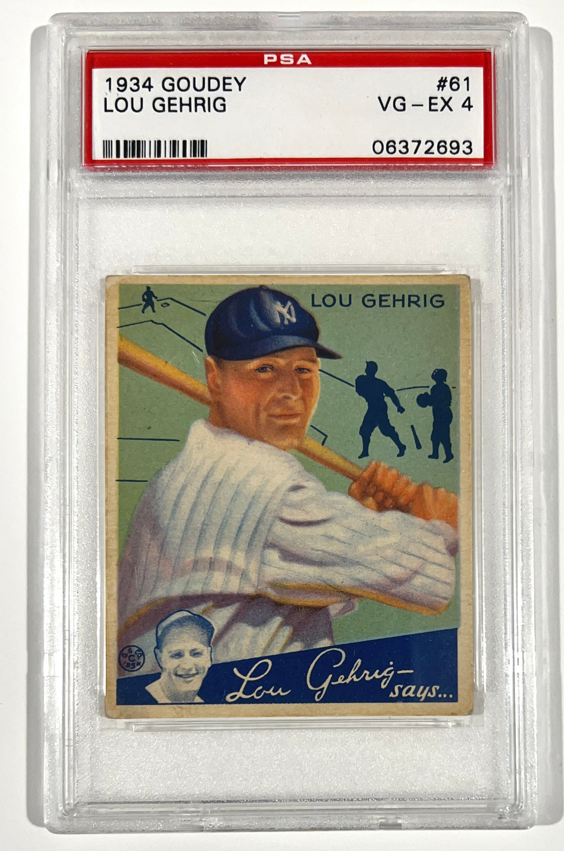 Lou Gehrig 1934 Goudey PSA