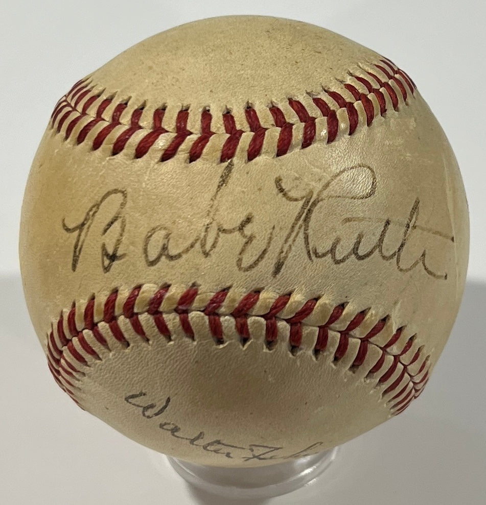 Babe Ruth Signed Baseball, Near Mint!