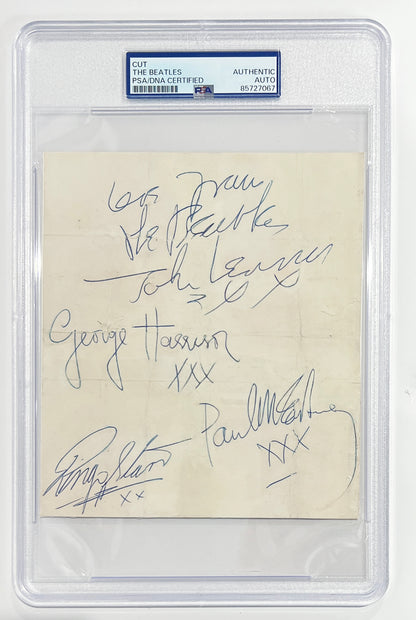 1963 Beatles Autograph. John Lennon, Paul McCartney, Harrison, Ringo. Caiazzo