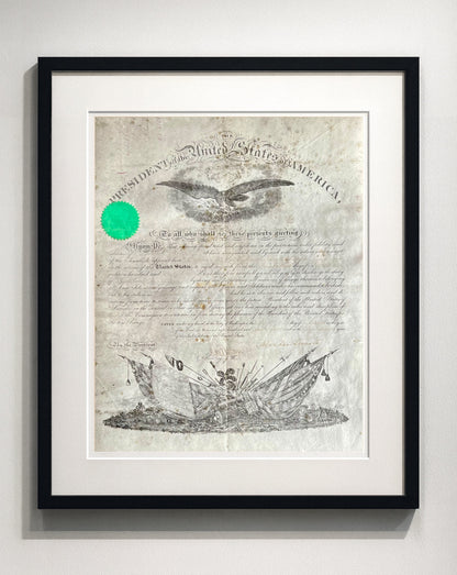 1864 Abraham Lincoln Signed Civil War Document PSA