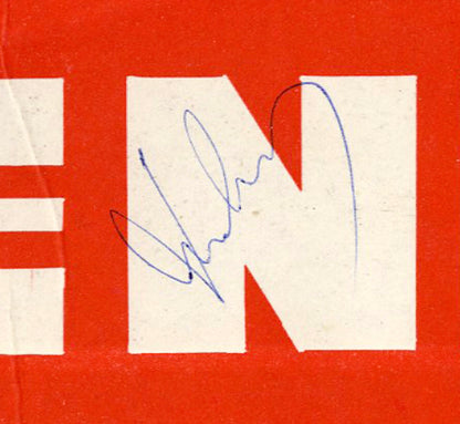 1960 John F. Kennedy for President Signed Autograph Campaign Bumper Sticker PSA