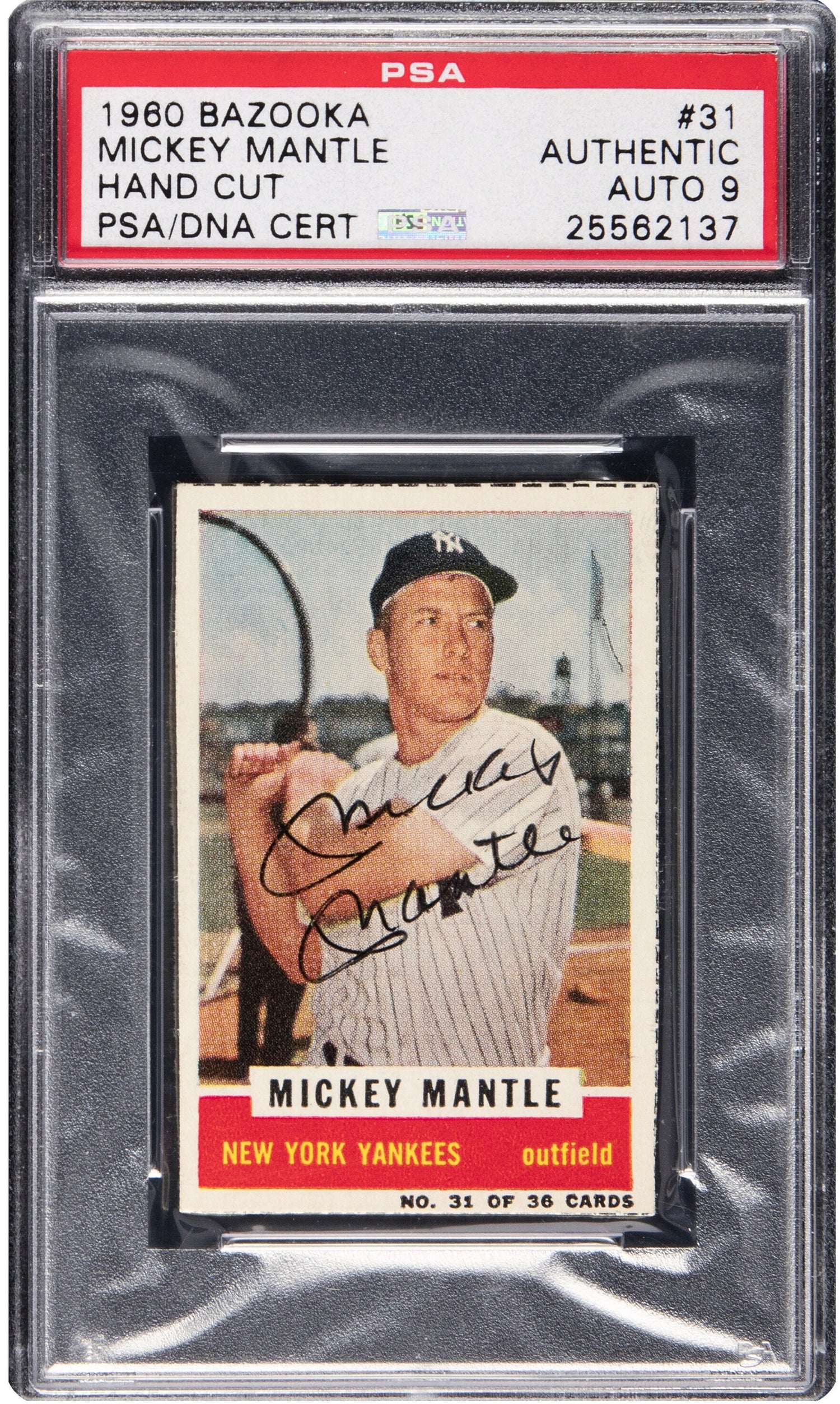 Mickey Mantle Signed 1960 Bazooka Card