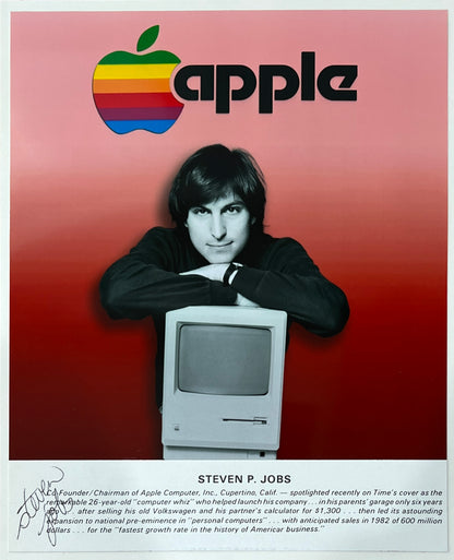 Steve Jobs Signed, Rare Autograph. c.1982 Early Apple. PSA