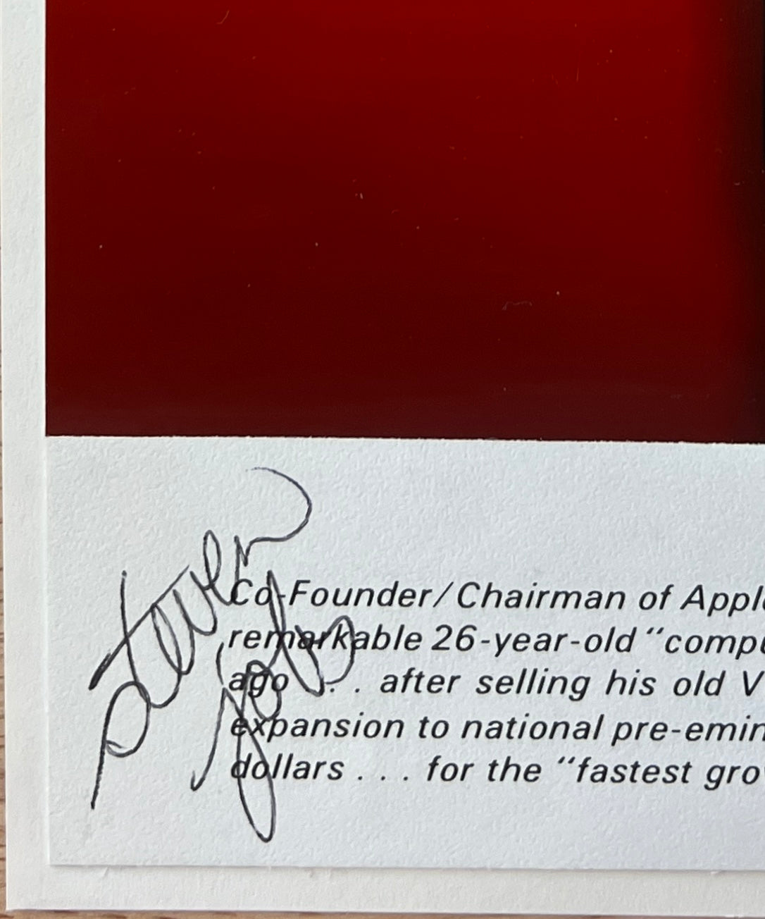 Steve Jobs Signed, Rare Autograph. c.1982 Early Apple. PSA