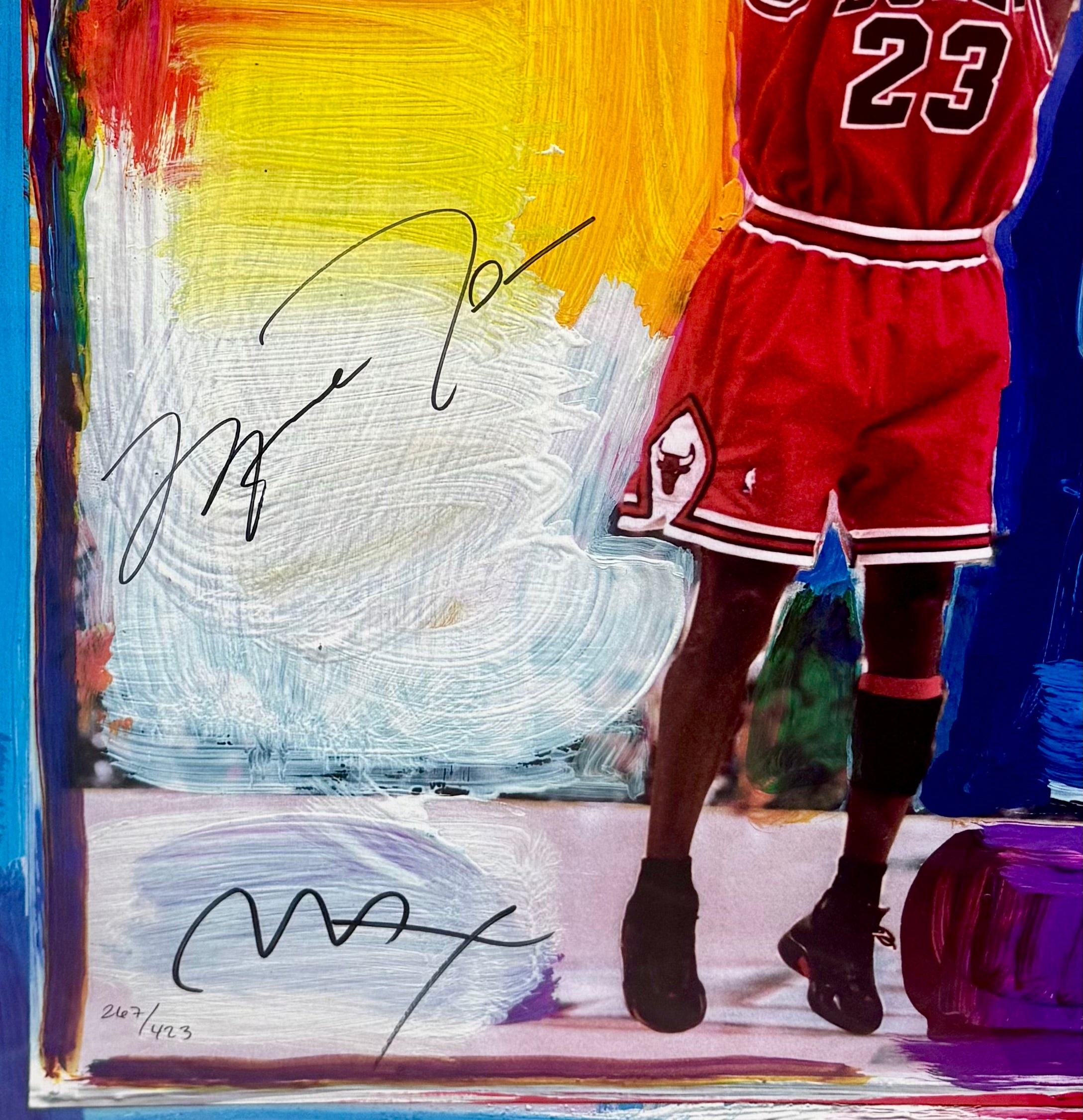 Michael Jordan Signed Art Lithograph, Peter Max. Limited Edition, Upper Deck UDA