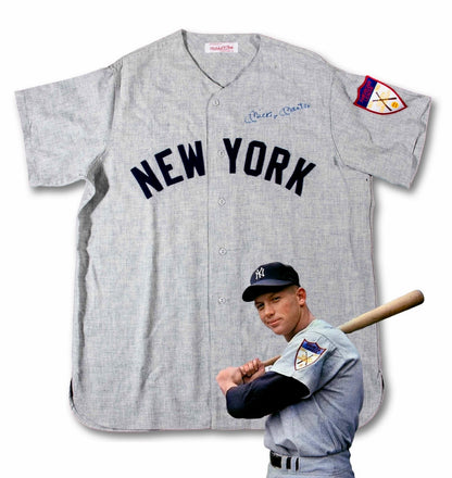 Mickey Mantle Signed 1951 Rookie NY Yankees Autograph Jersey. Auto JSA