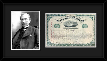 John D. Rockefeller Signed Standard Oil Stock Certificate, Issued to Founding Partner