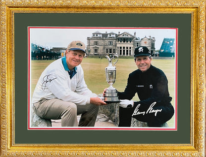 Jack Nicklaus &amp; Gary Player Signed &amp; Framed Photo. 2000 British Open. JSA