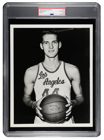1960 Jerry West Original Type 1 Photograph, Rare Rookie Photo. PSA