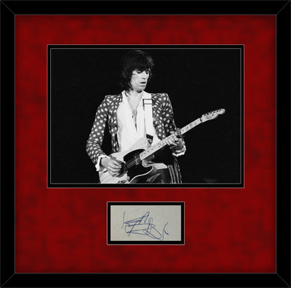 Keith Richards Signature, Rolling Stones Signed Autograph Display. JSA