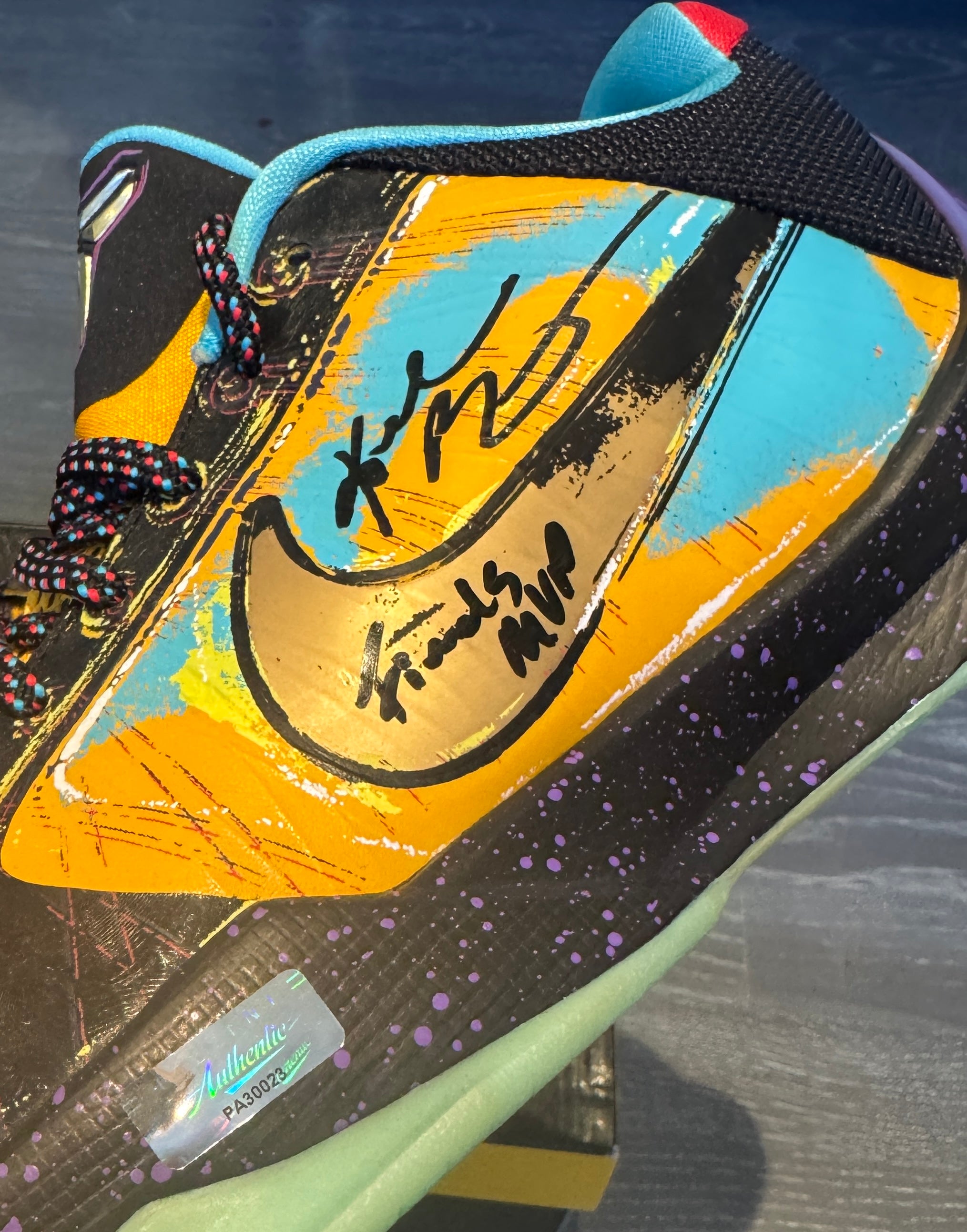 Kobe Bryant Signed Sneakers. Finals MVP Inscription