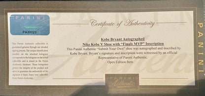 Kobe Bryant Signed Sneakers. Finals MVP Inscription