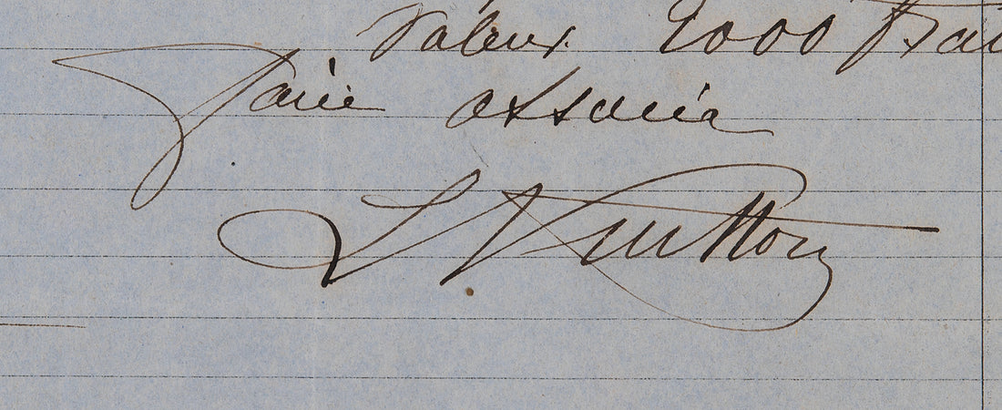 1859 Louis Vuitton Handwritten and Signed LV Invoice, Detailing Shipment to Russian Aristocrats