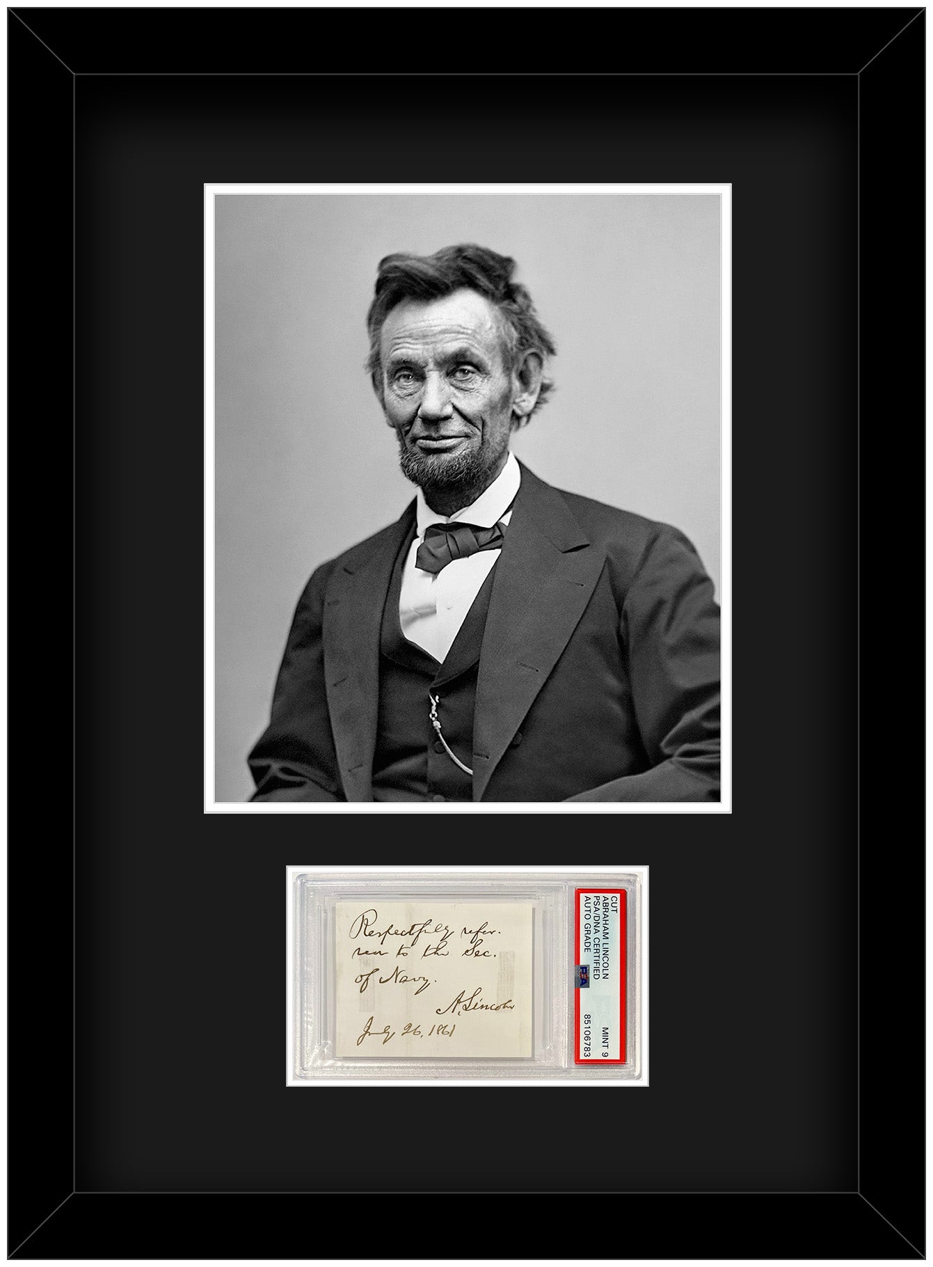 Rare President Abraham Lincoln Signed Civil War Autograph Signature. P – BC Vintage