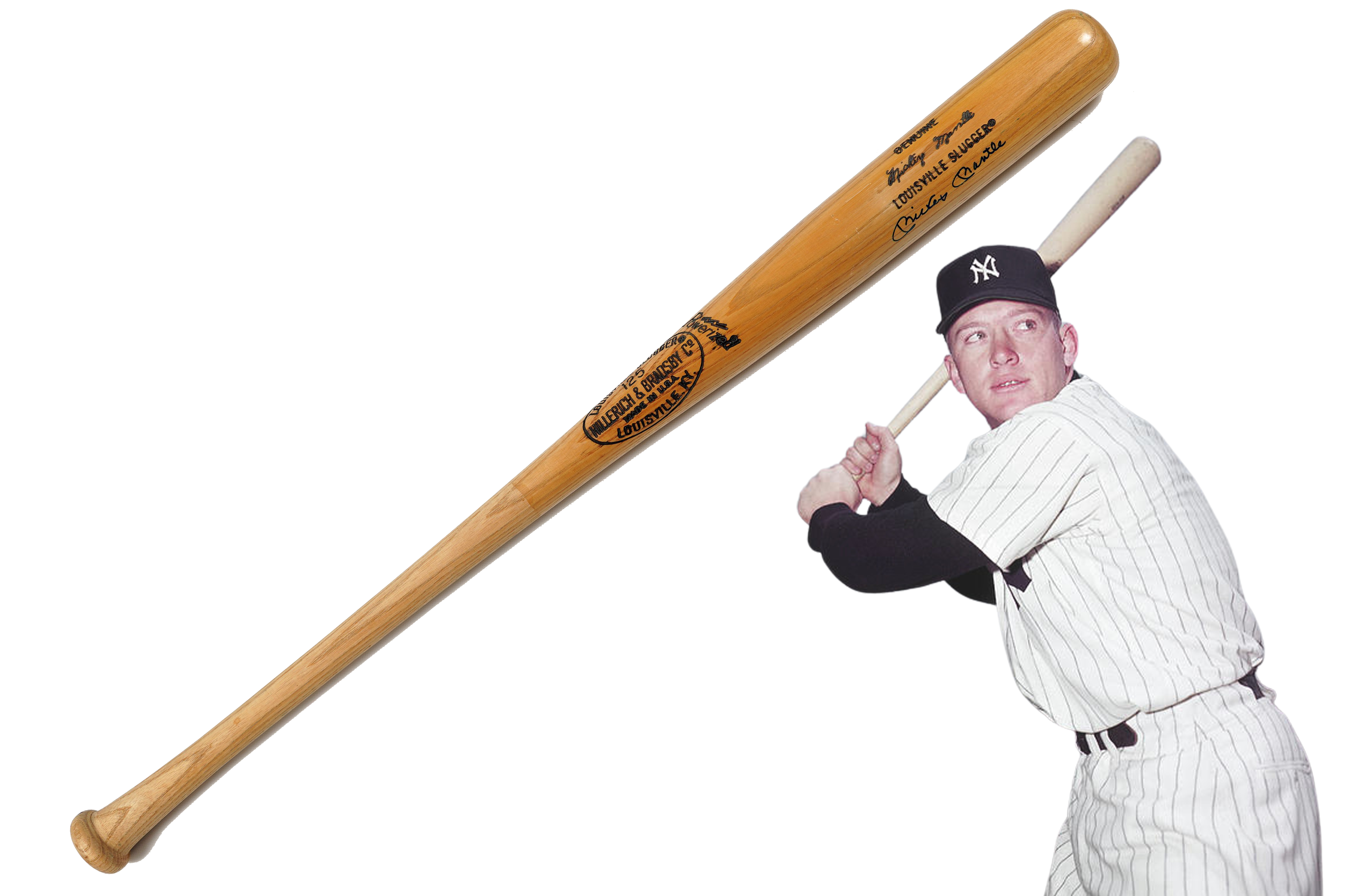 Mickey Mantle Autograph, Signed Louisville Slugger Bat. Auto JSA