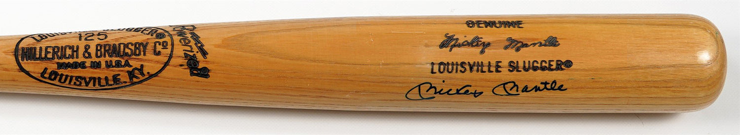 Mickey Mantle Autograph, Signed Louisville Slugger Bat. Auto JSA