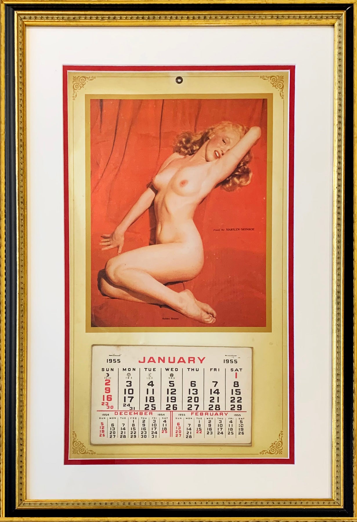 The Original 1955 Marilyn Monroe Calendar, Framed and Preserved