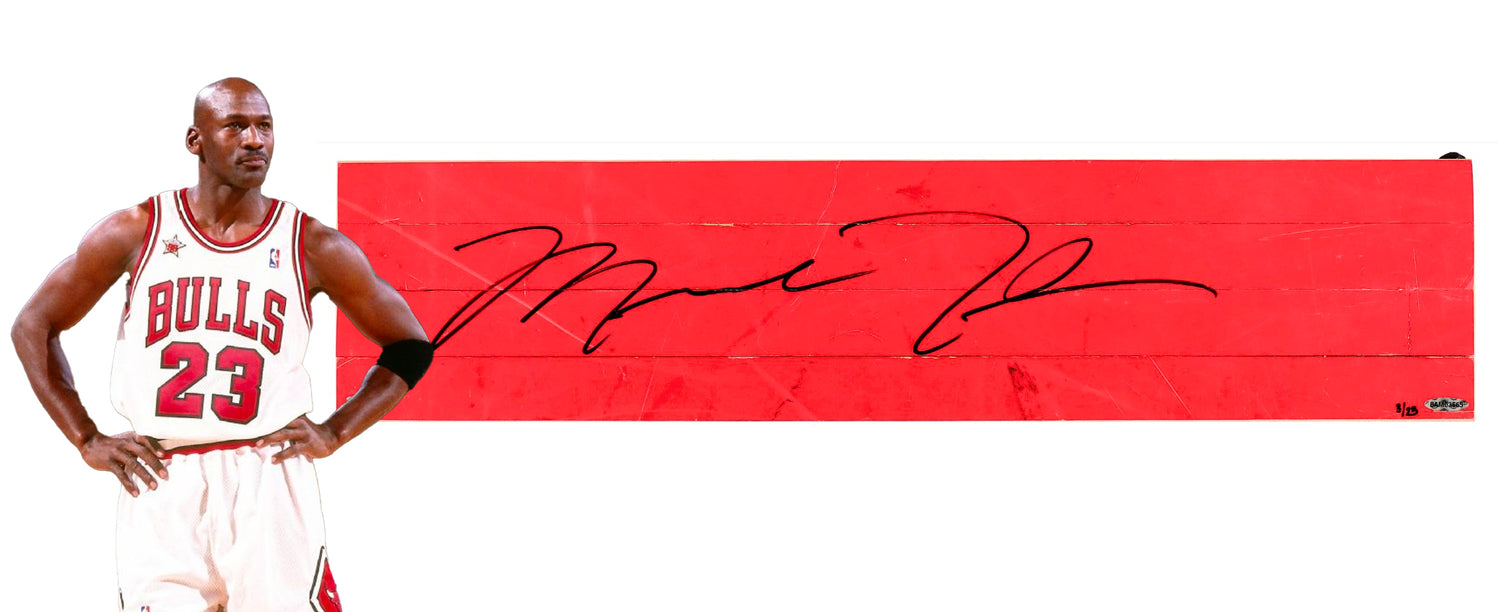 Massive Michael Jordan Signed Game Used Floor Board, Upper Deck Limited Edition /23