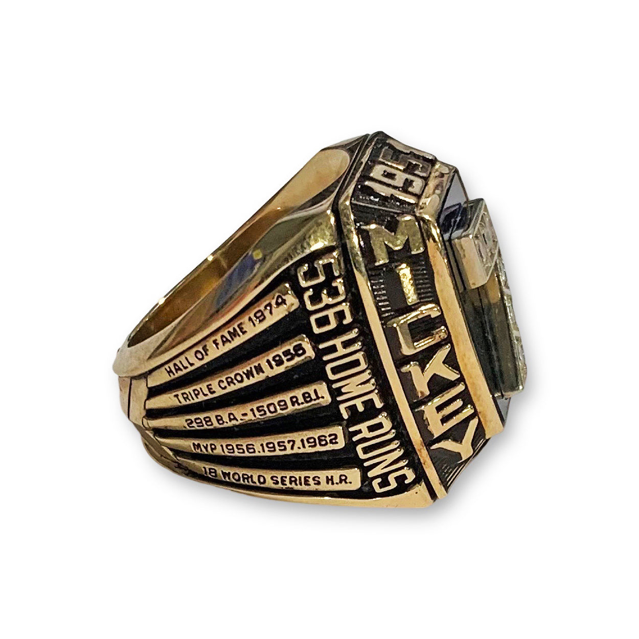 Mickey Mantle Limited Edition Commemorative Gold Ring. Balfour