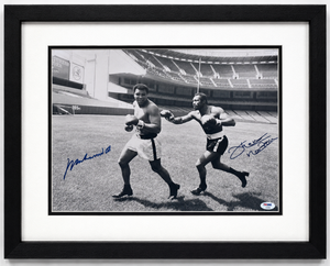 Muhammad Ali & Ken Norton Dual Signed 16" x 20" Photograph. PSA Gem Mint 10 Auto