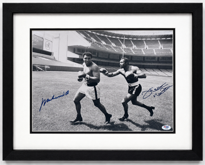 Muhammad Ali &amp; Ken Norton Dual Signed 16" x 20" Photograph. PSA Gem Mint 10 Auto
