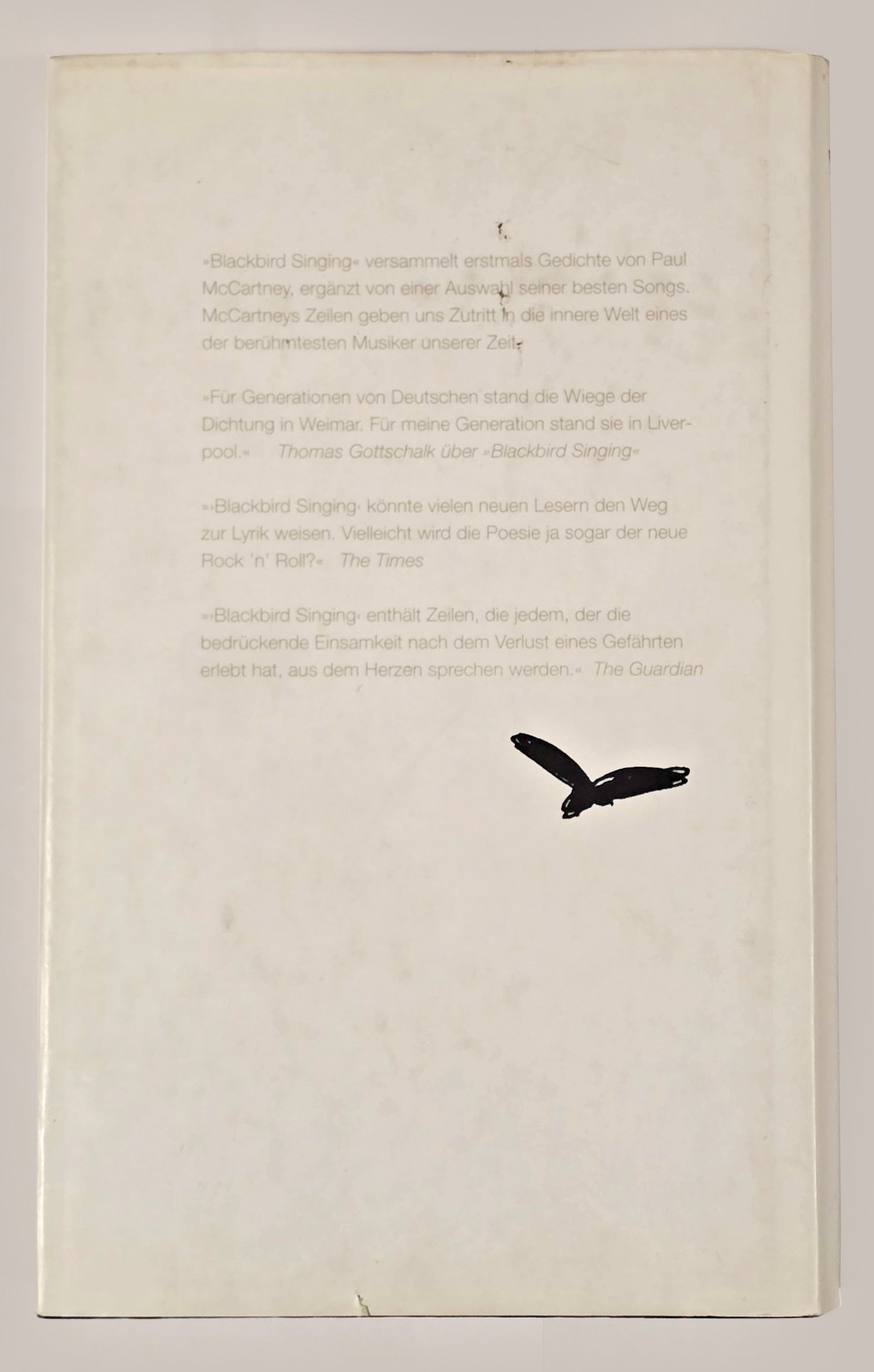 Paul McCartney Signed and Drawn Sketch, Blackbird Singing: Poems and Lyrics. JSA