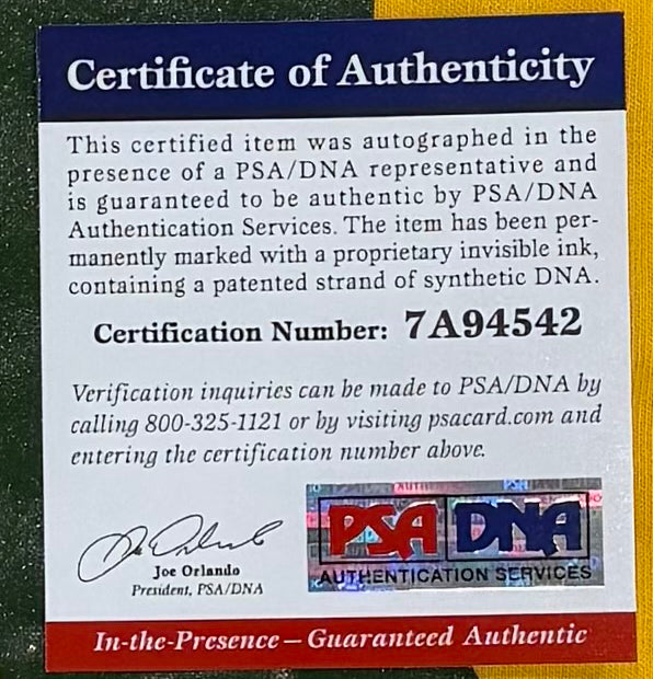 Pele Signed Jersey, Brazilian National Soccer Team. Auto PSA