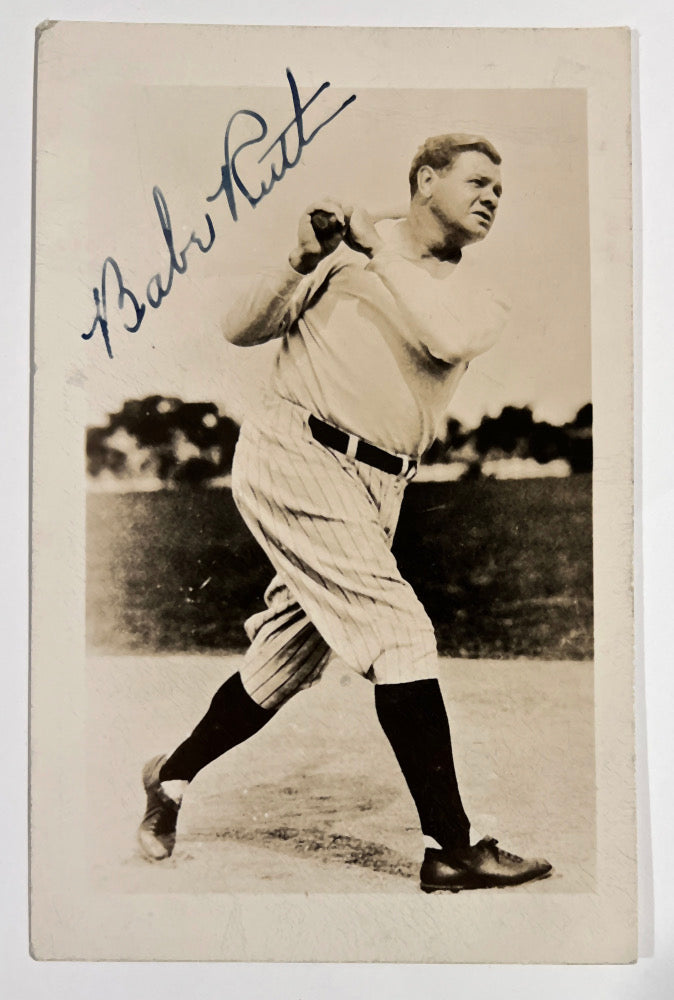 Babe Ruth Signed Postcard