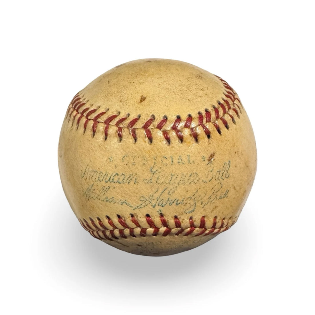 Gorgeous Babe Ruth Single Signed Official American League Baseball. Auto Grade JSA 8