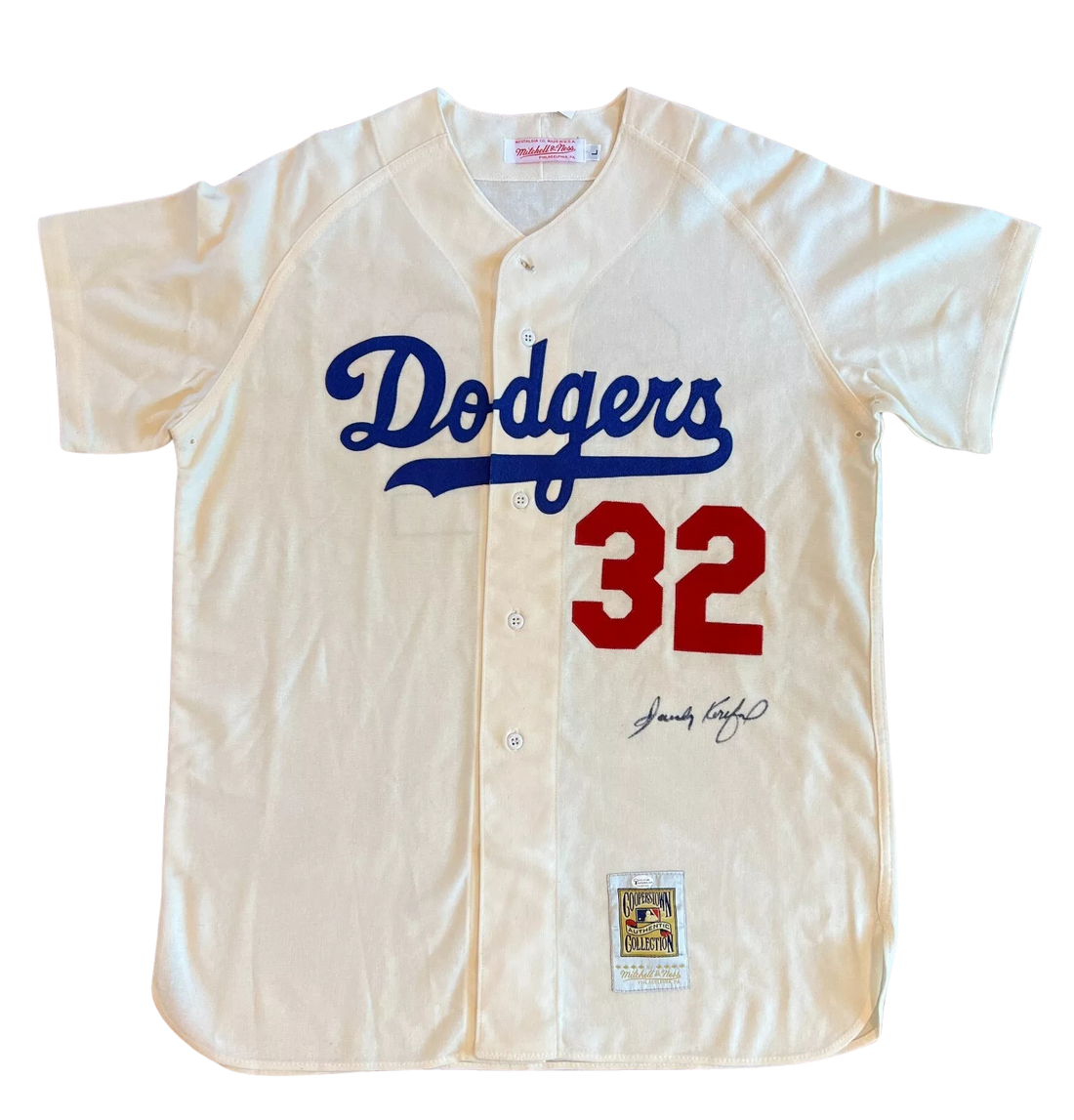 Sandy Koufax Autographed Home Jersey. JSA