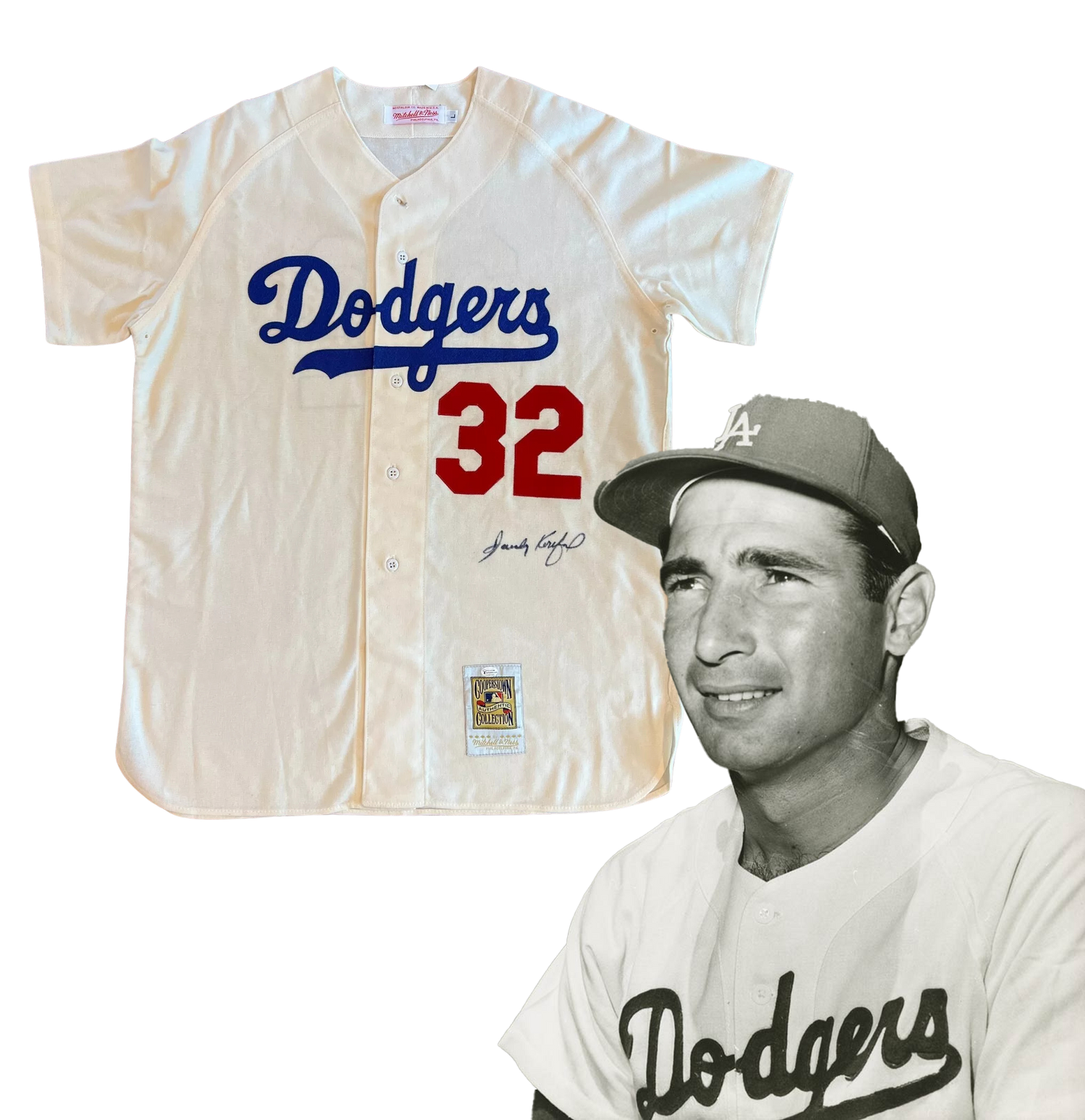 Sandy Koufax Autographed Home Jersey. JSA