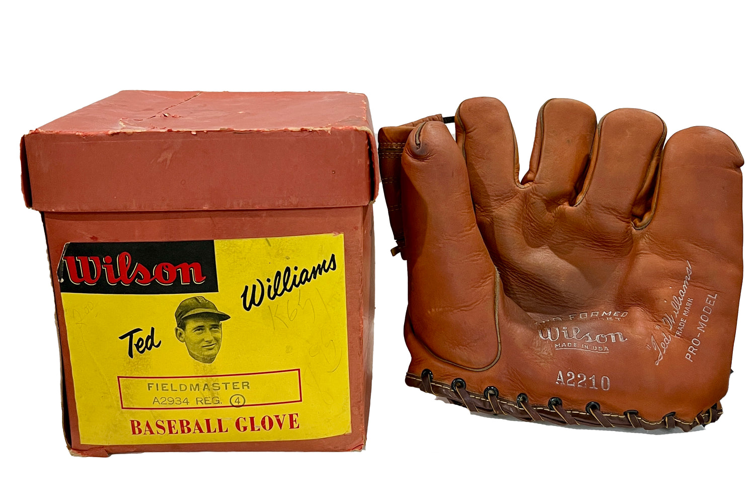 1940 Ted Williams Wilson Pro Model Glove with Original Box. Outstanding Condition