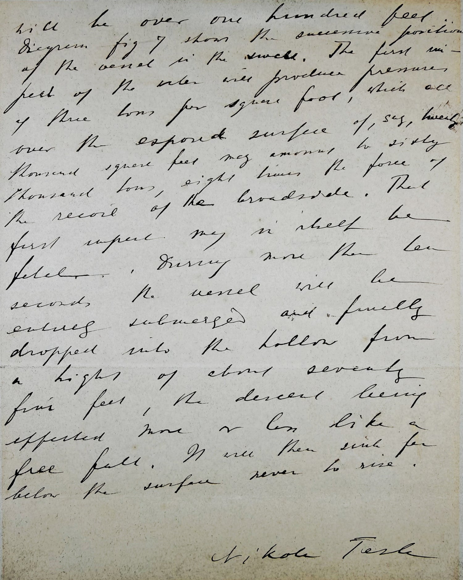 1907 Nikola Tesla Original Handwritten and Signed Manuscript. The Birth of Wireless &amp; Autonomous Systems. JSA