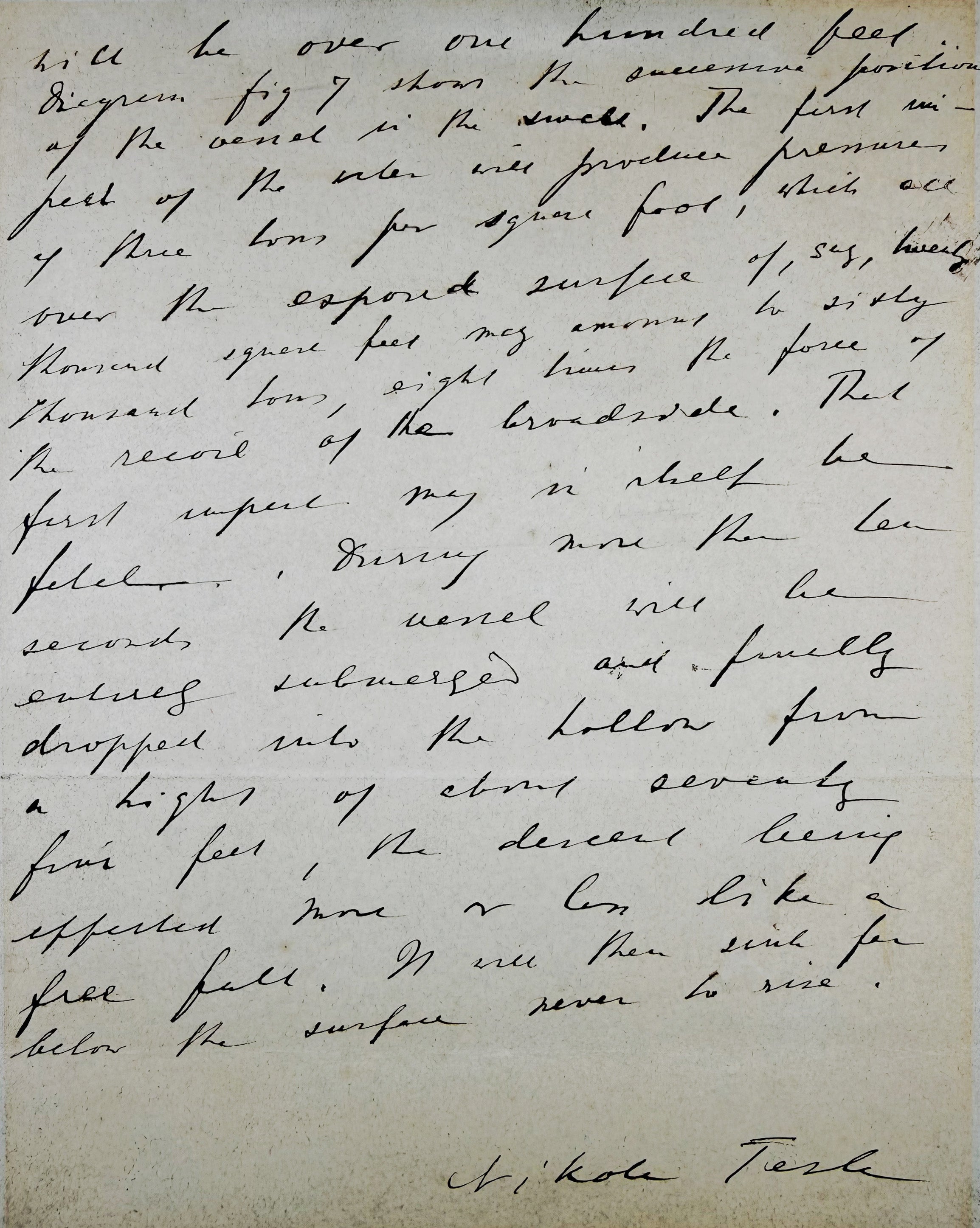 1907 Nikola Tesla Original Handwritten and Signed Manuscript. The Birth of Wireless &amp; Autonomous Systems. JSA