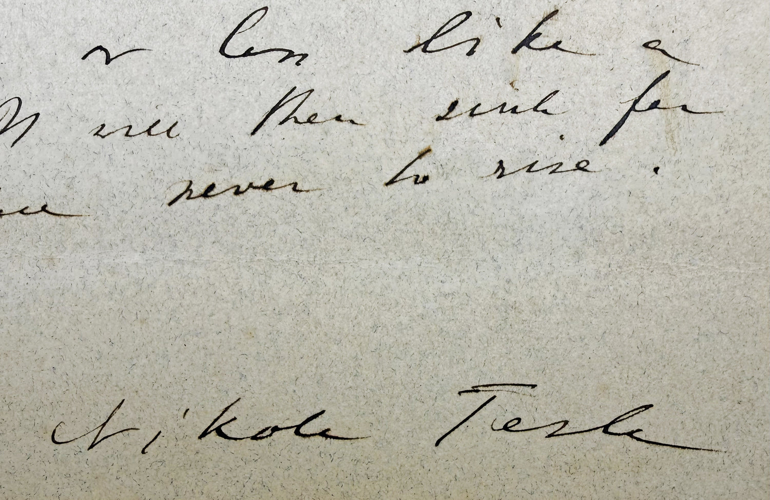 1907 Nikola Tesla Original Handwritten and Signed Manuscript. The Birth of Wireless &amp; Autonomous Systems. JSA