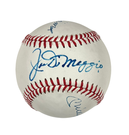 Mickey Mantle, Joe DiMaggio, &amp; Ted Williams Signed Baseball. JSA