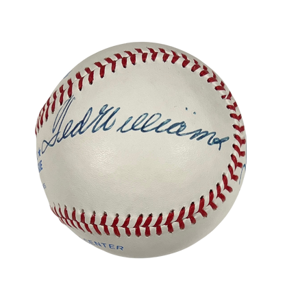 Mickey Mantle, Joe DiMaggio, &amp; Ted Williams Signed Baseball. JSA