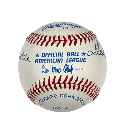 Mickey Mantle, Joe DiMaggio, &amp; Ted Williams Signed Baseball. JSA